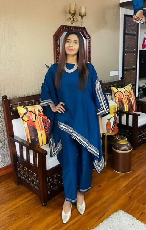 Marine Blue Off Shoulder Coord Set